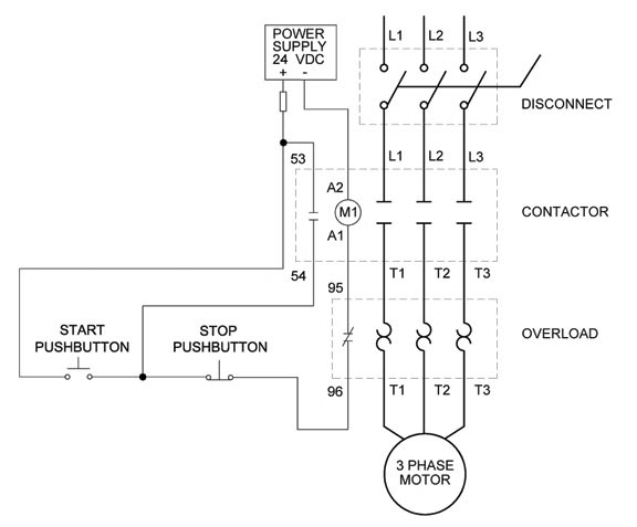Wiring Diagram: Chapter 1.1. Full-voltage non-reversing 3-phase motors