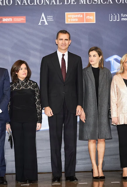 King Felipe VI and Queen Letizia of Spain attended the concert "In Memoriam" in tribute to the victims of the terrorism in Spain at the National Auditorium