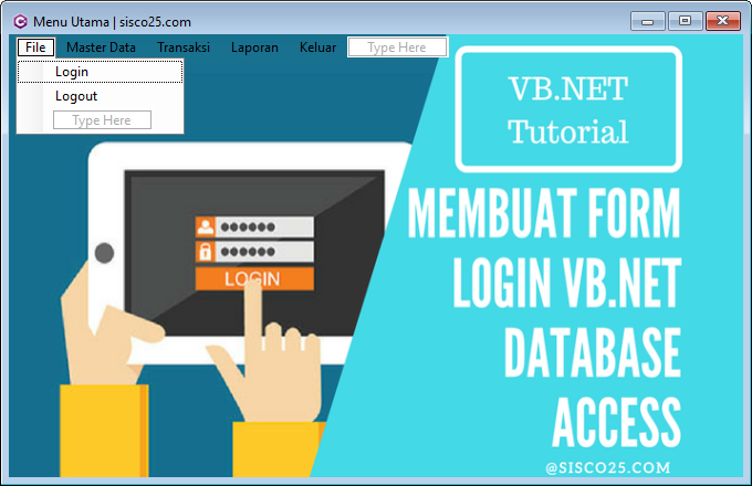Membuat Form Login Vb.Net Database Access - Sisco25.com
