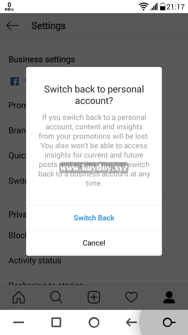 Mengembalikan Akun Instagram Bisnis ke Pribadi