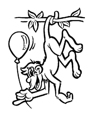 animal monkey coloring pages