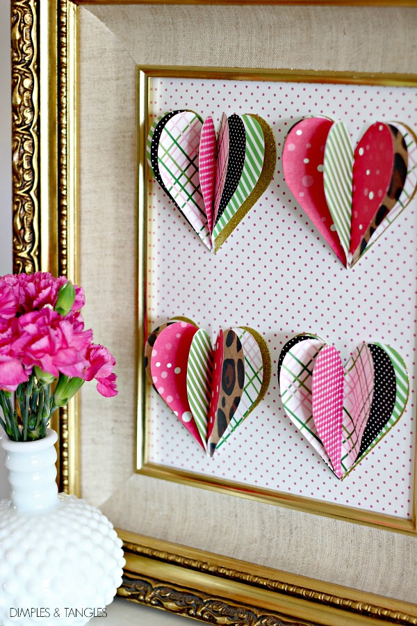 Valentine's Day craft, paper crafting, Valentine's Day Artwork