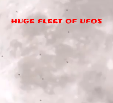 We counted at least 30 UFOs crossing the Moon.