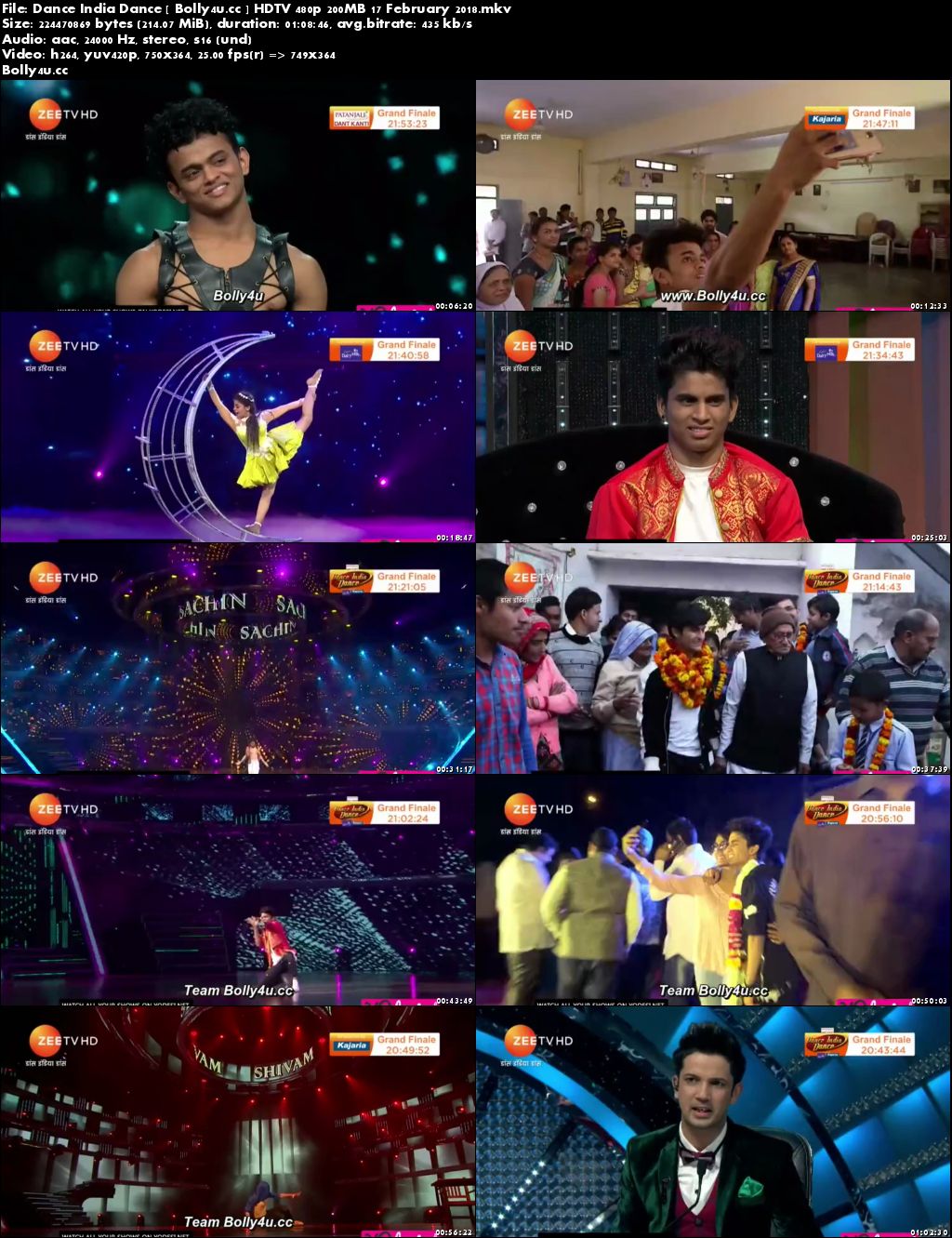 Dance India Dance HDTV 480p 200MB 17 February 2018 Download