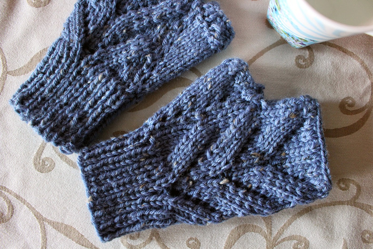 L'Atelier de l'Obi Fingerless Gloves Leaves
