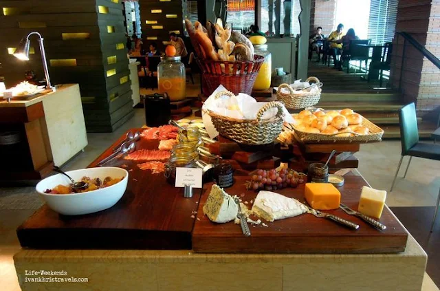 Cheese station at New World Hotel's Cafe 1228