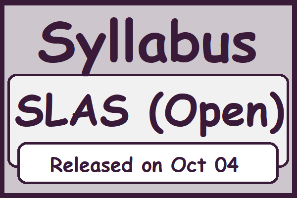 Syllabus   Competitive Examination   for recruitment to SLAS III (Open)