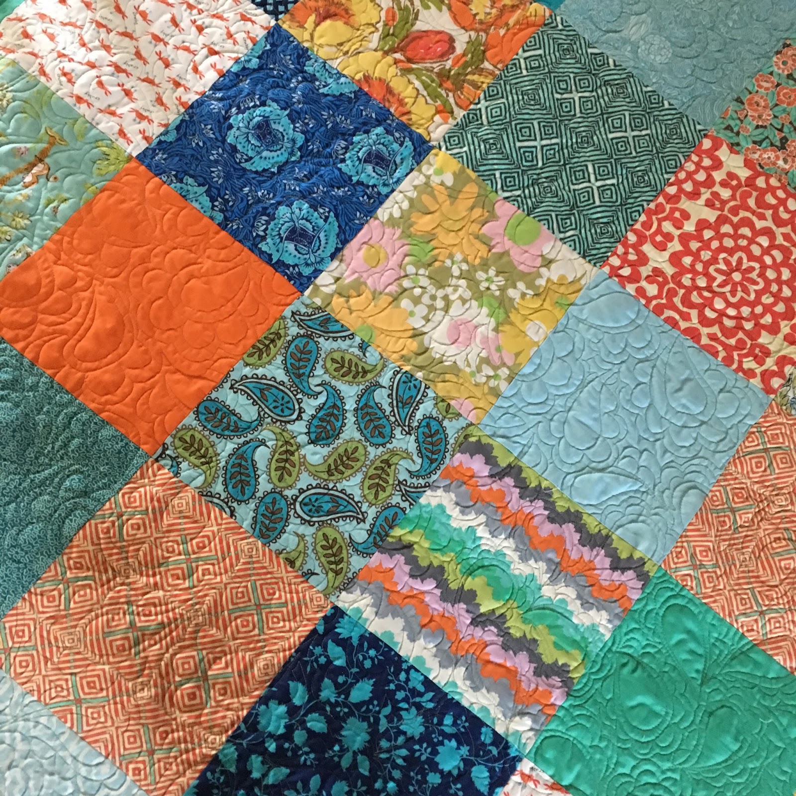 PamelaQuilts It takes a long time to quilt a queen size quilt!