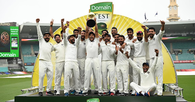India wins the Domain 4 Test Series in Australia