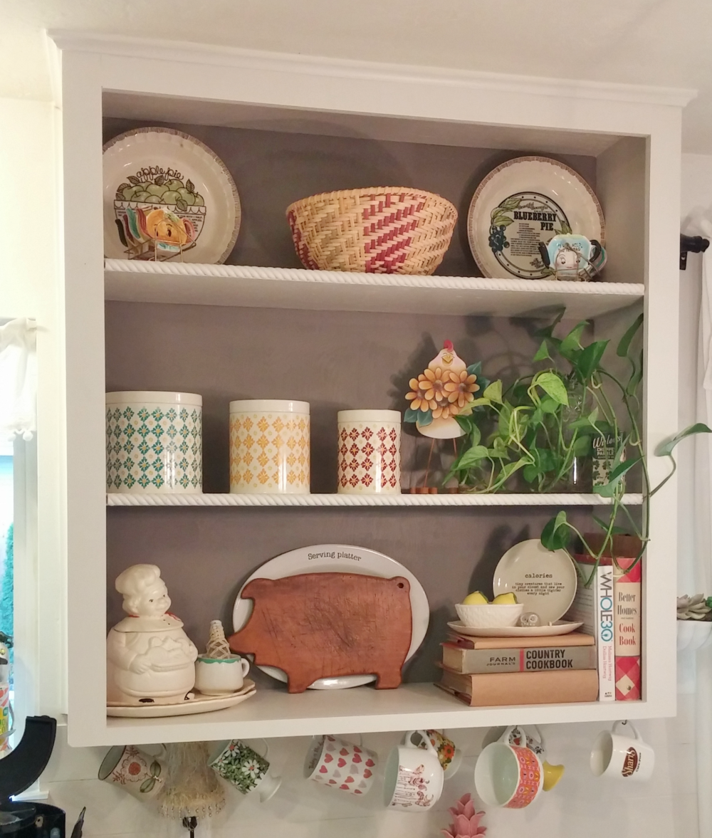 Decorating Open Kitchen Cupboards Little Vintage Cottage