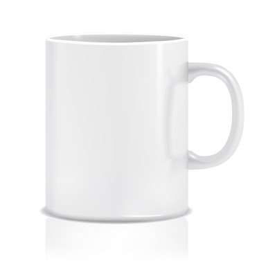 Photo realistic vector white coffee cup
