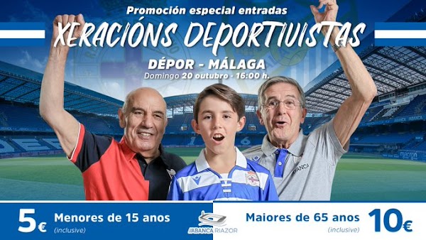 El Deportivo lanza una promoción para llenar Riazor ante el Málaga