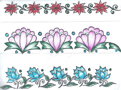 border designs simple painting painted placement paint fabric mehndi