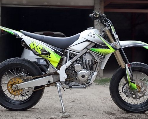 Modifikasi klx 150 supermoto motor kawasaki buat adventure ...