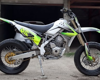 Modifikasi klx  150 supermoto  motor kawasaki buat adventure 