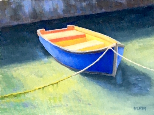 "Blue Boat" - 9 x 12