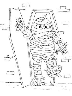 Mummy coloring pages 5