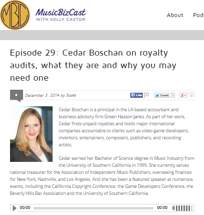  MusicBizCast with Kelly Castor Episode 29 with Cedar Boschan