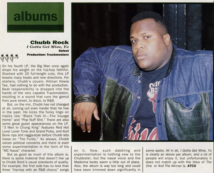 HipHop-TheGoldenEra: Album Review : Chubb Rock - I Gotta Get Mine , Yo ...