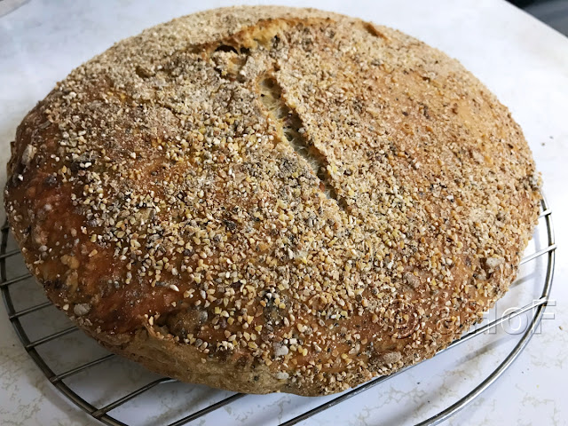 Seeds, No-Knead Bread, recipe, oumokin seed, flax seed, sesame seed,