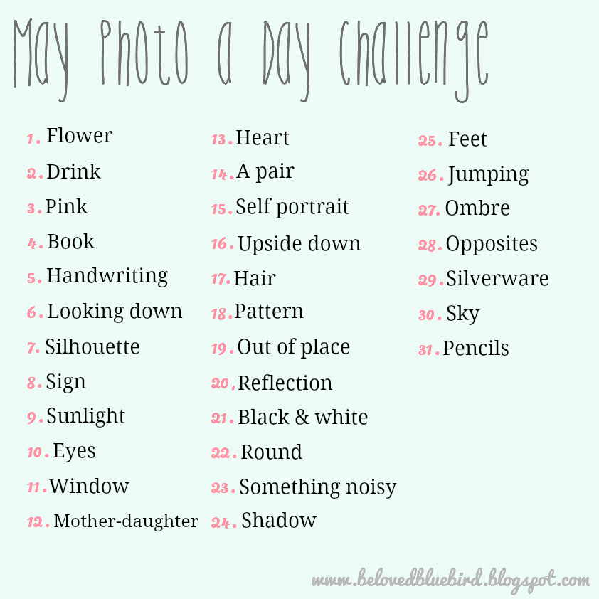 blog — elle: May Photo a Day Challenge - Day One