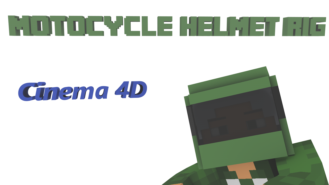 Minecraft Motocycle Helmet Rig free Cinema 4D Anz Creations