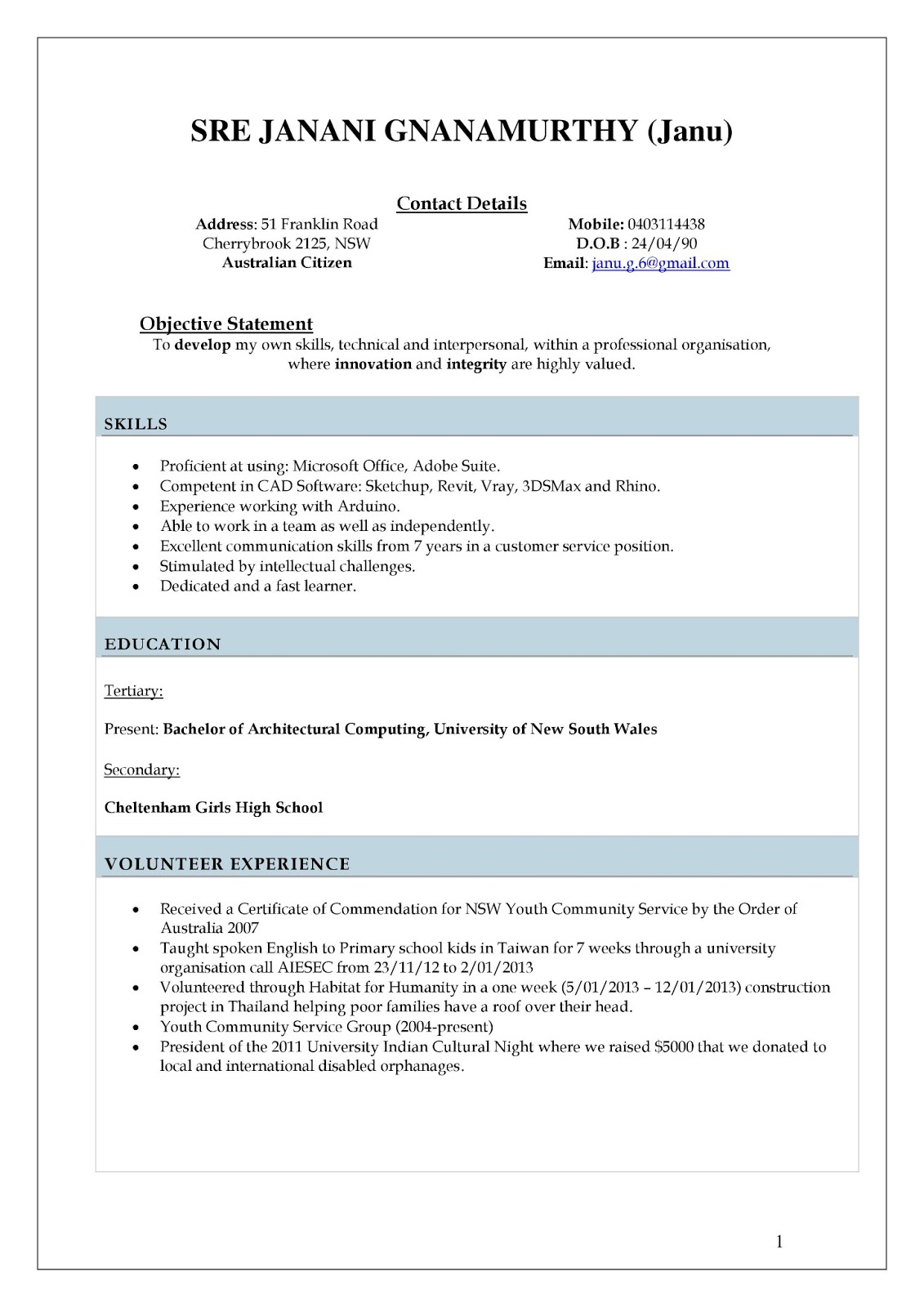 Curriculum vitae targeted image