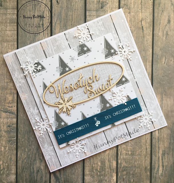 Simple Christmas card with chipboard