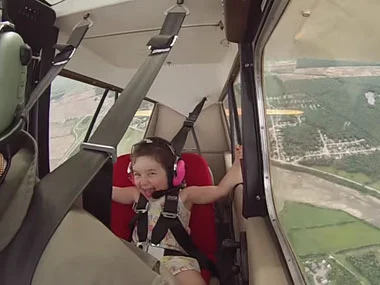 Aerobatic Plane, Crazy stunts, Laughing, 4 year old, 