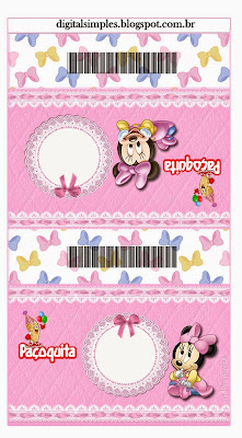 Lovely Minnie Baby: Free Printable Candy Bar Labels. Lovely Minnie Baby, Free Printable Labels.