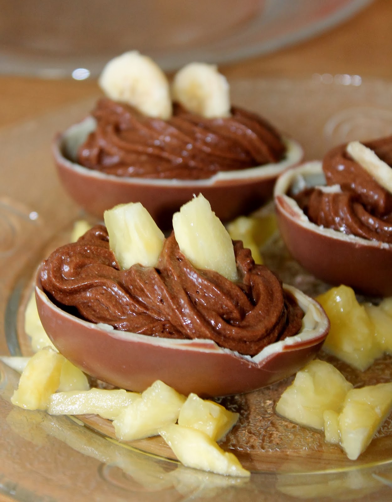 Mousse au chocolat en coque de Kinder