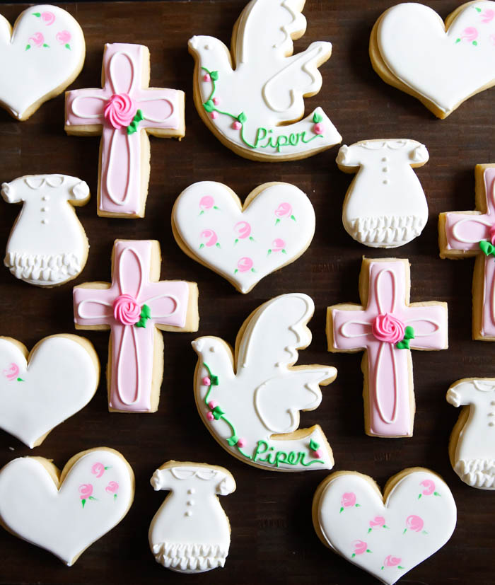 Sweet Baptism Cookies Bake at 350°