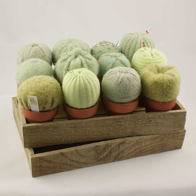 knitted cakes and cactus
