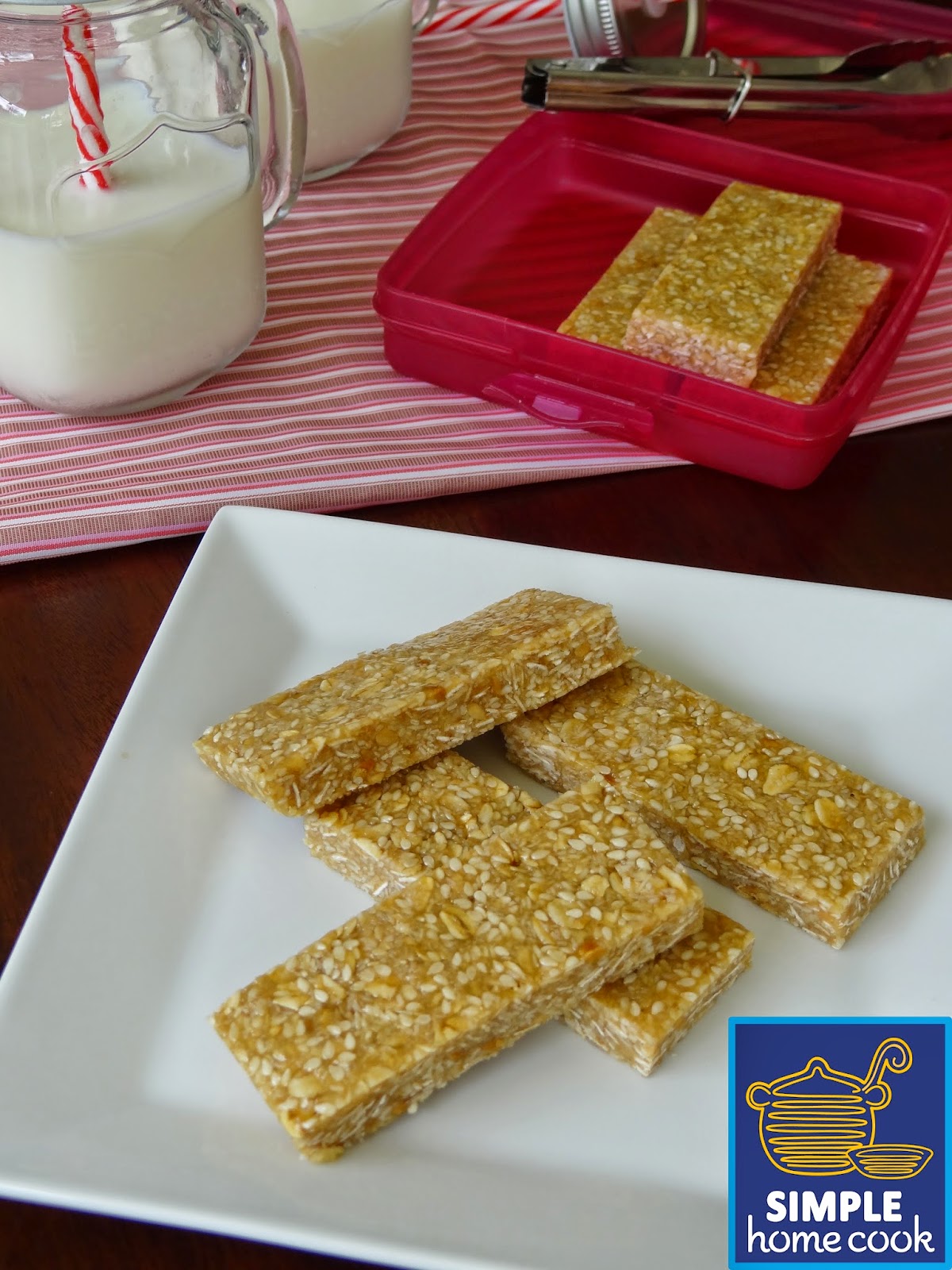 Simple home cook Sesame bars