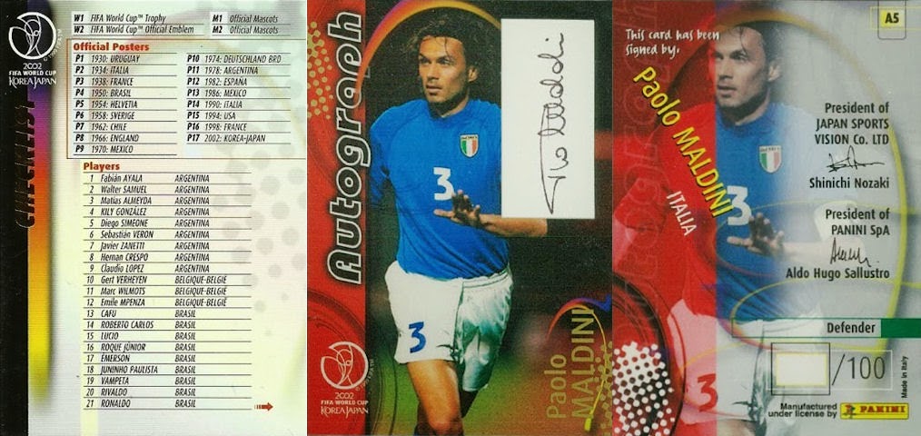 Football Cartophilic Info Exchange Panini Japan Fifa World Cup 02