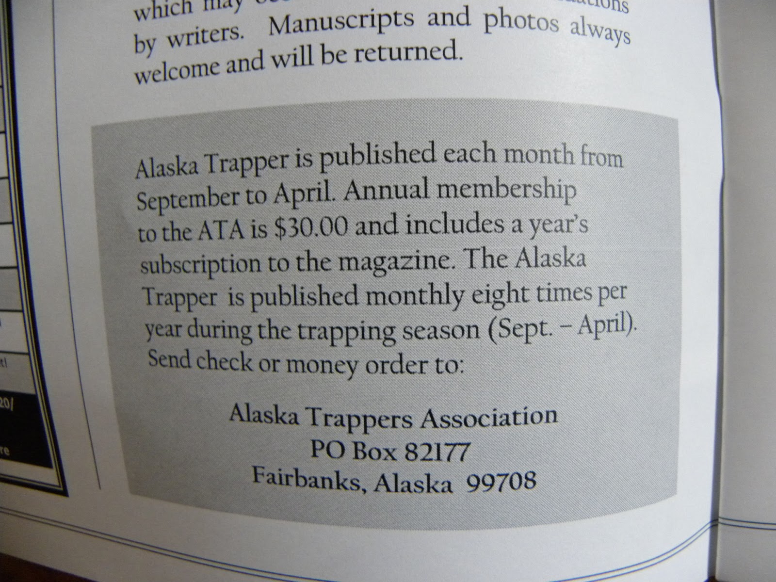 The Happy Trappers 2 Sixth Year Alaska Trapper.... another good read