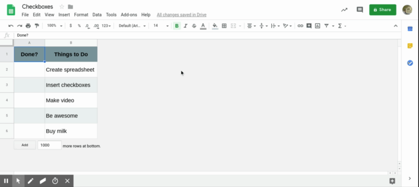 How to add a checkbox in google sheets - leqweranalytics