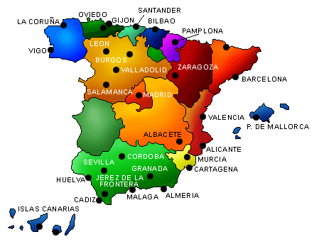 Mapa de España por Provincias | Mapa Espana País Ciudad Región