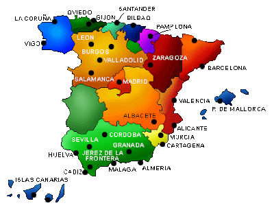Mapa de España por Provincias