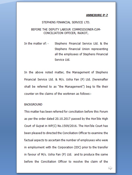 Court Submissions Template in Word Format