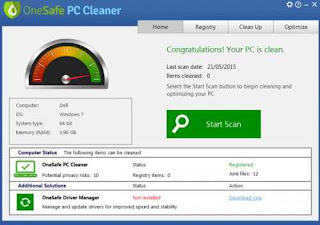 OneSafe PC Cleaner 4.1 Serial, License Key, Crack, Patch Full Free Download