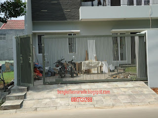 Pintu dorong minimalis (contoh gambar) | Bengkel las dan Canopy minimalis