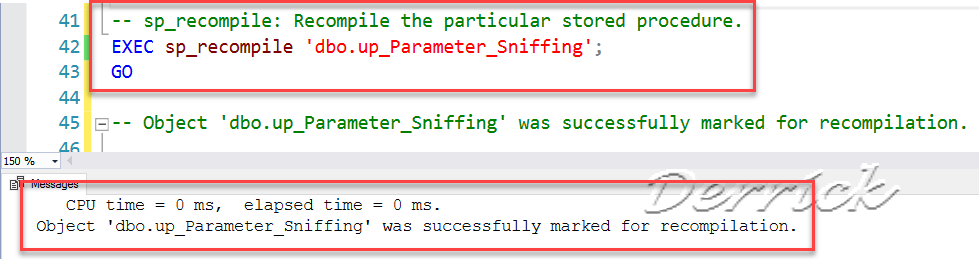 德瑞克：SQL Server 學習筆記: [SQL Server] Parameter Sniffing: sp_recompile ...