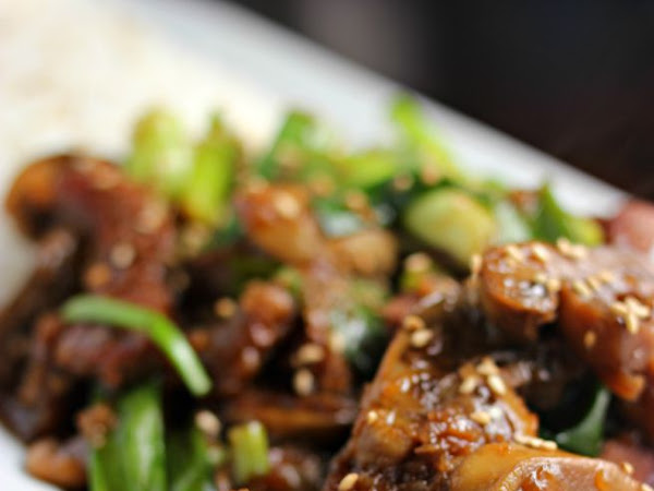 Easy Mongolian Beef with Mushrooms