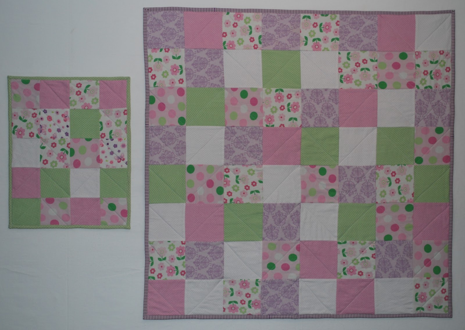 Double Nickel Quilts Twister receiving blanket quilts finished