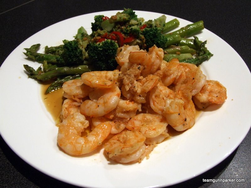 Paleo Food Porn Lemon and Garlic Prawns/Shrimps