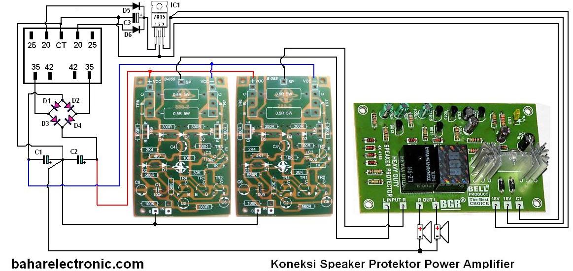 Cara Pasang Speaker Protector Power Amplifier Bahar Electronic