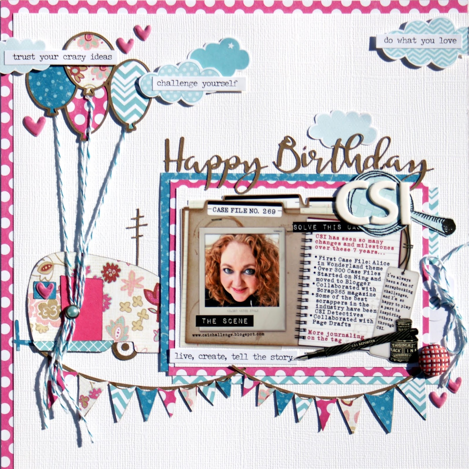 Little Scraps of Magic: Happy Birthday, CSI! CSI Case File No. 269