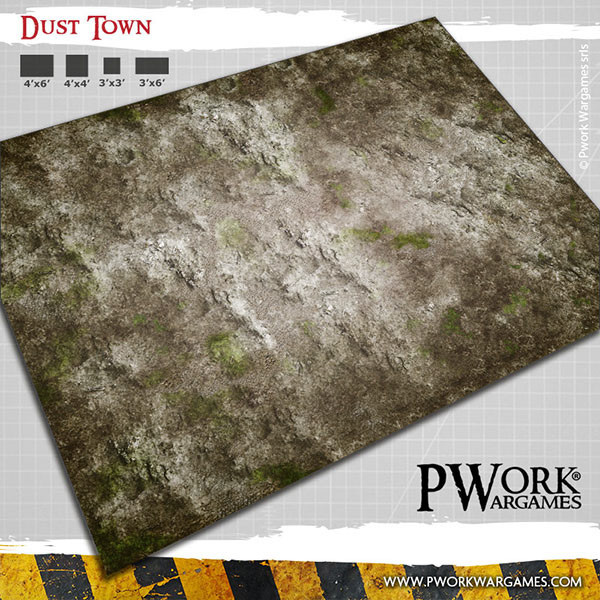 Wargame News and Terrain Pwork New Dust Town Fantasy Gaming Mat!