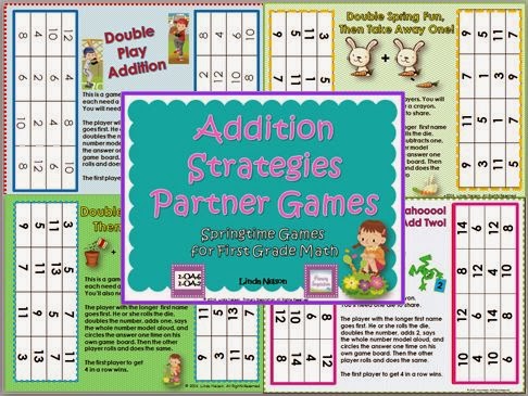 http://www.teachersnotebook.com/product/linda+n/addition-strategies-partner-games-for-spring